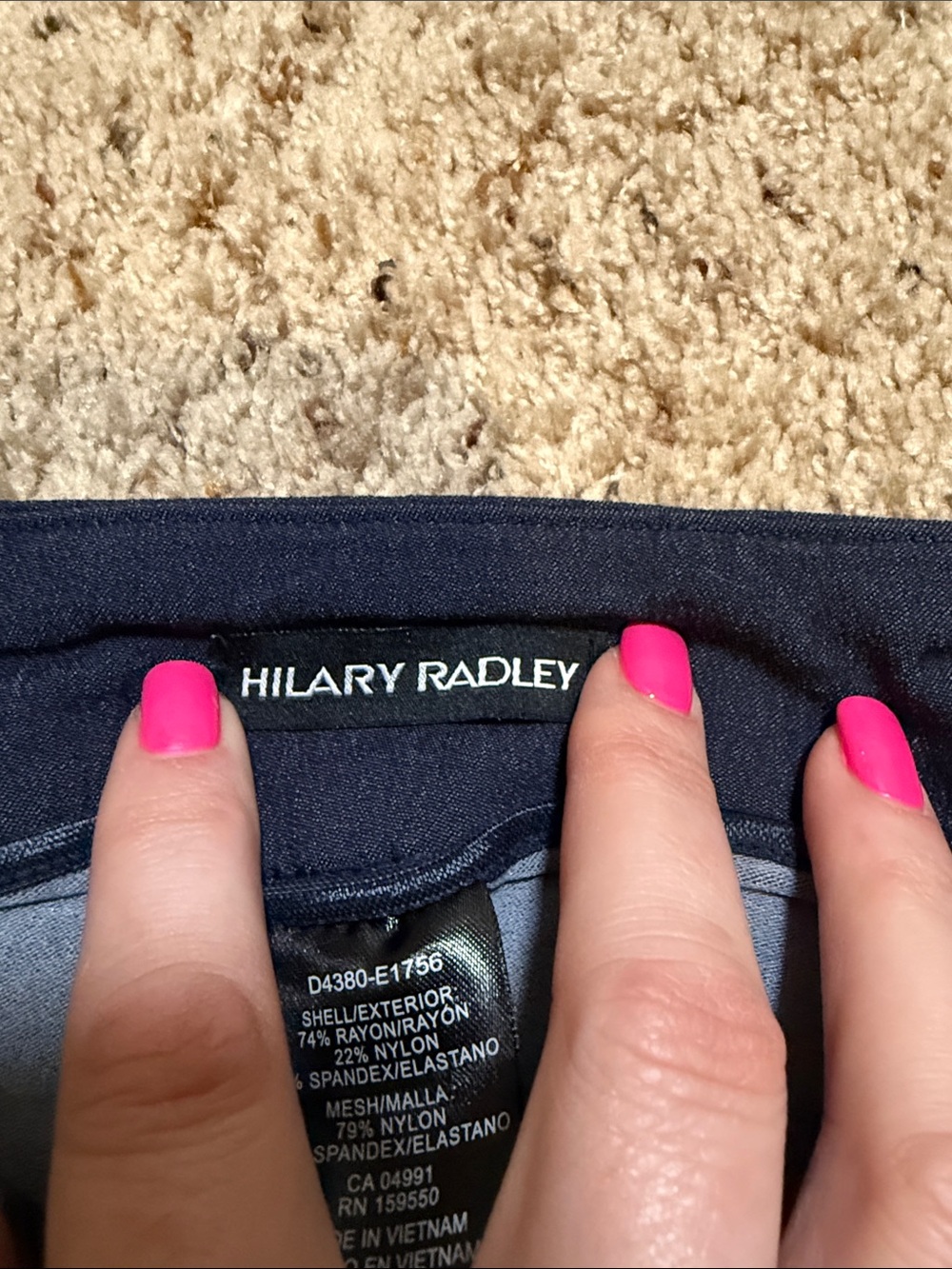 Hilary Radley Navy Skinny Pants - Picture 2 of 6